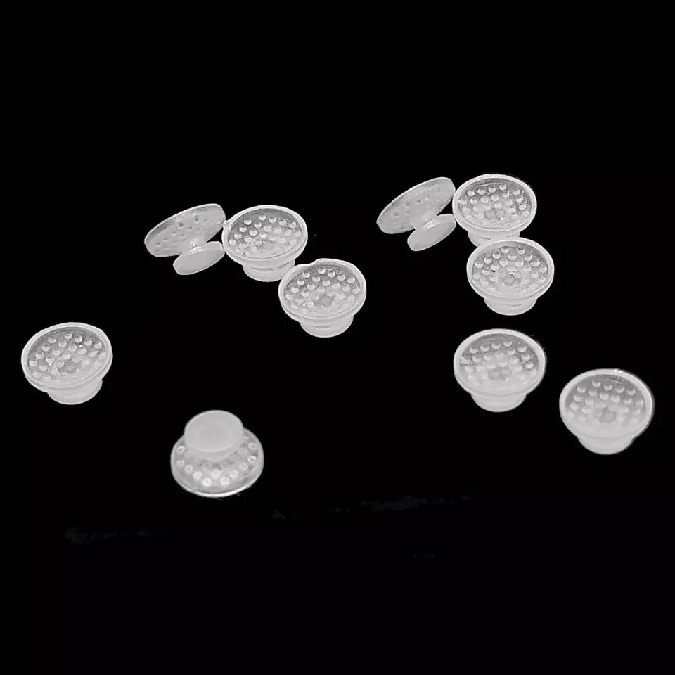 10Pcs/Pack Dental Clear Orthodontic Ceramic Lingual Button Bondable Round Base