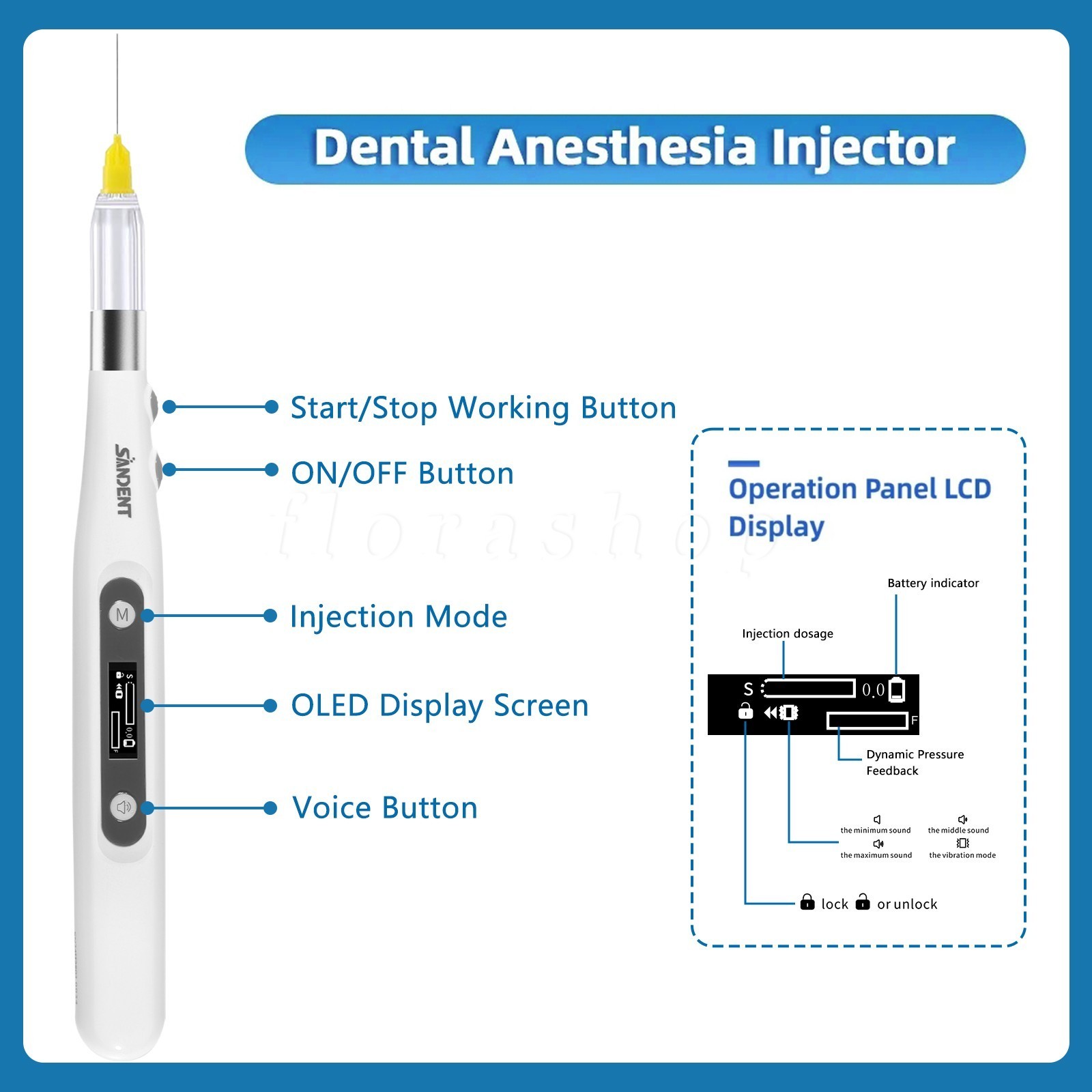 Woodpecker Style Dental Painless Oral Local Anesthesia Device anestesia Pen uk