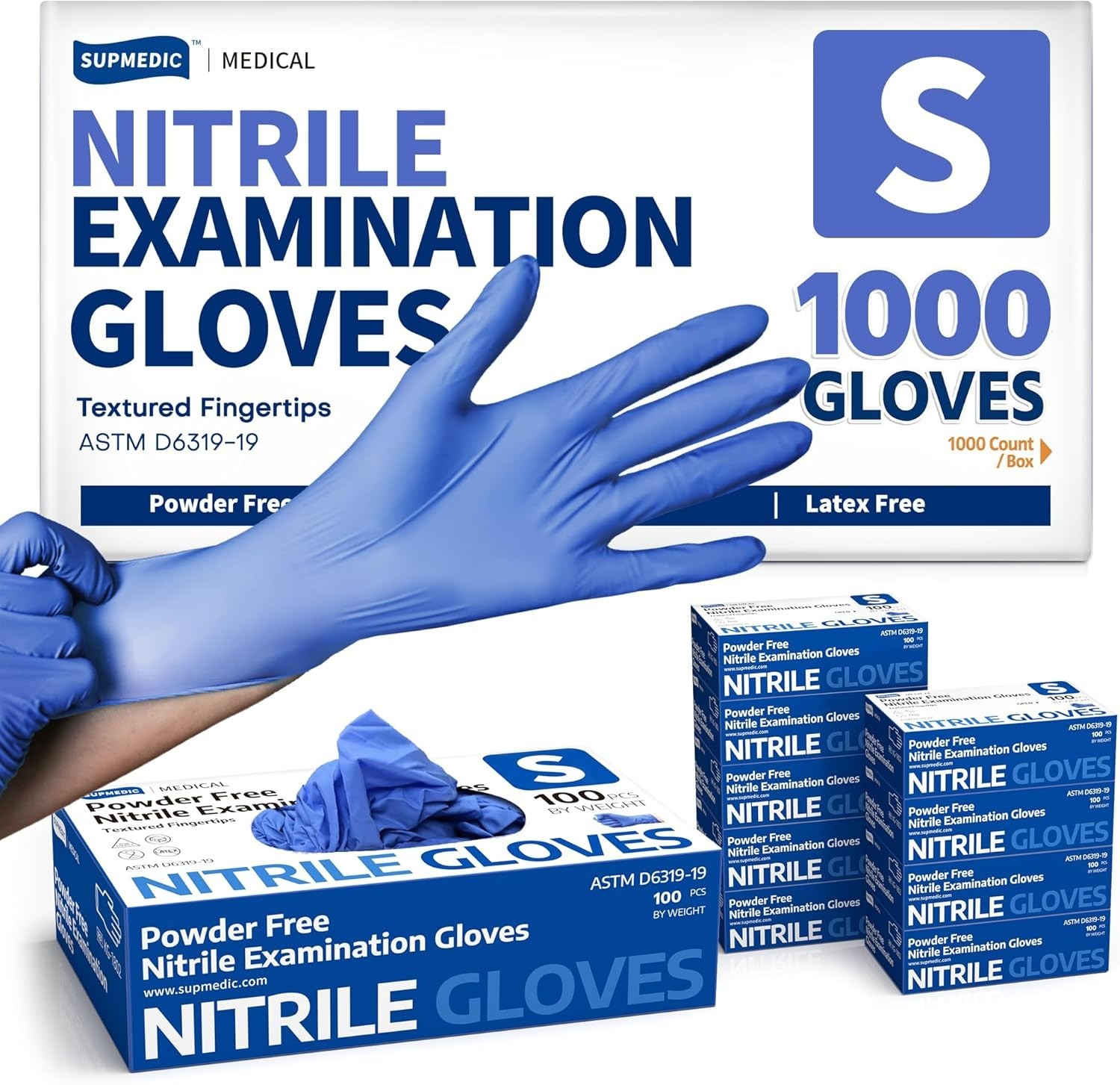 Versatile Nitrile Exam Gloves, Small, 1000 ct – Perfect for Medical & Food Use