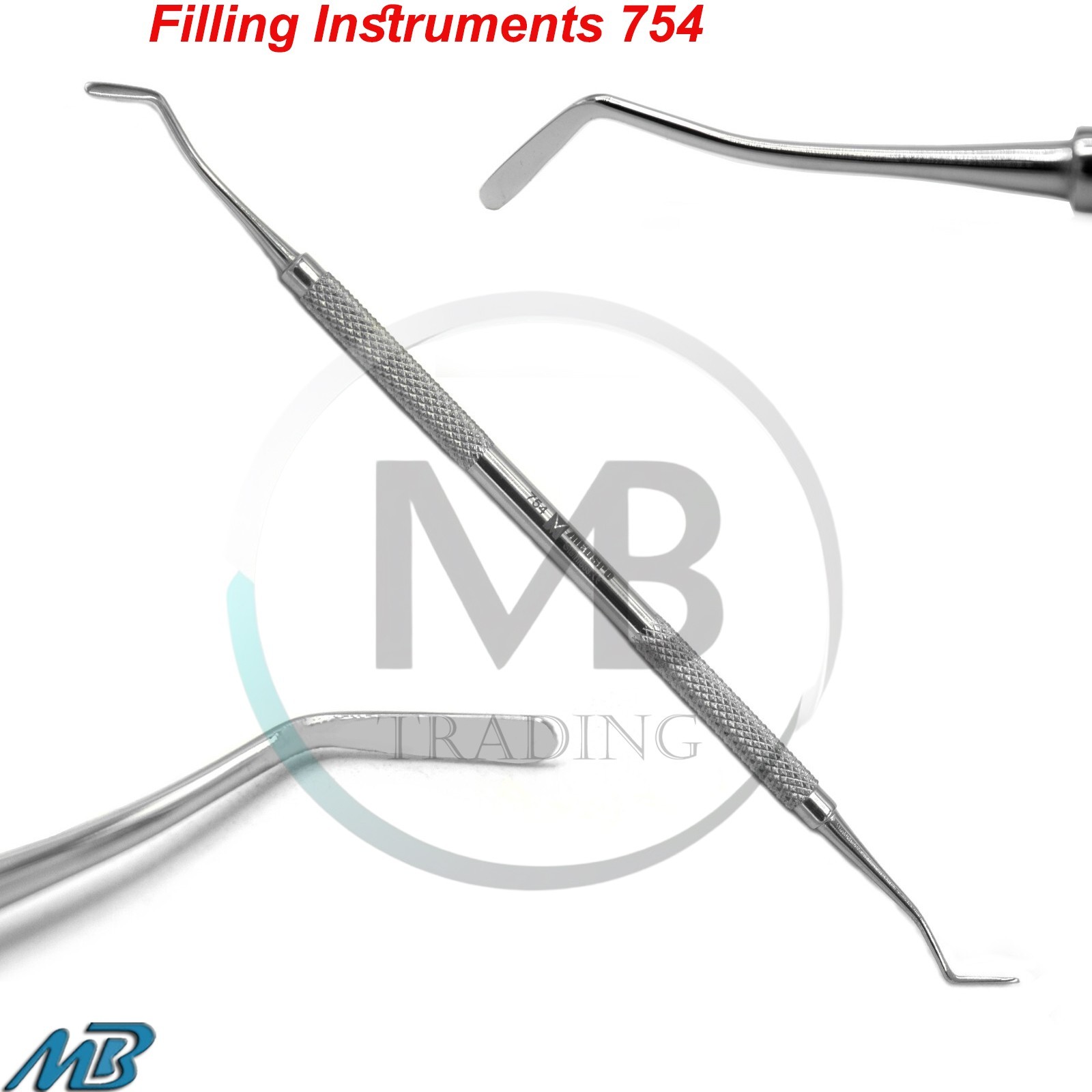 Set of 3 Dental Flat Plastic Composite Filling Instruments Restorative Tools
