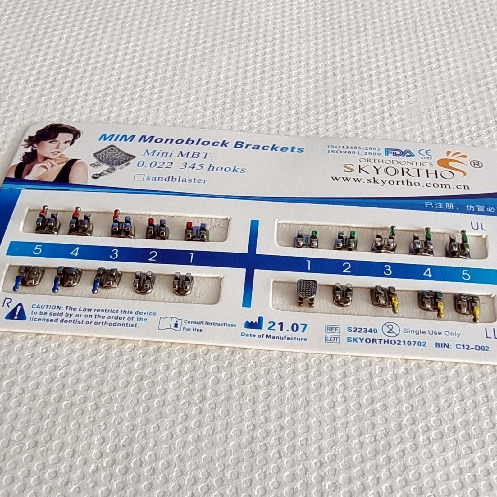 20pc/Kit Dental Orthodontic Bracket Braces Teeth Alignment Straightening MBT