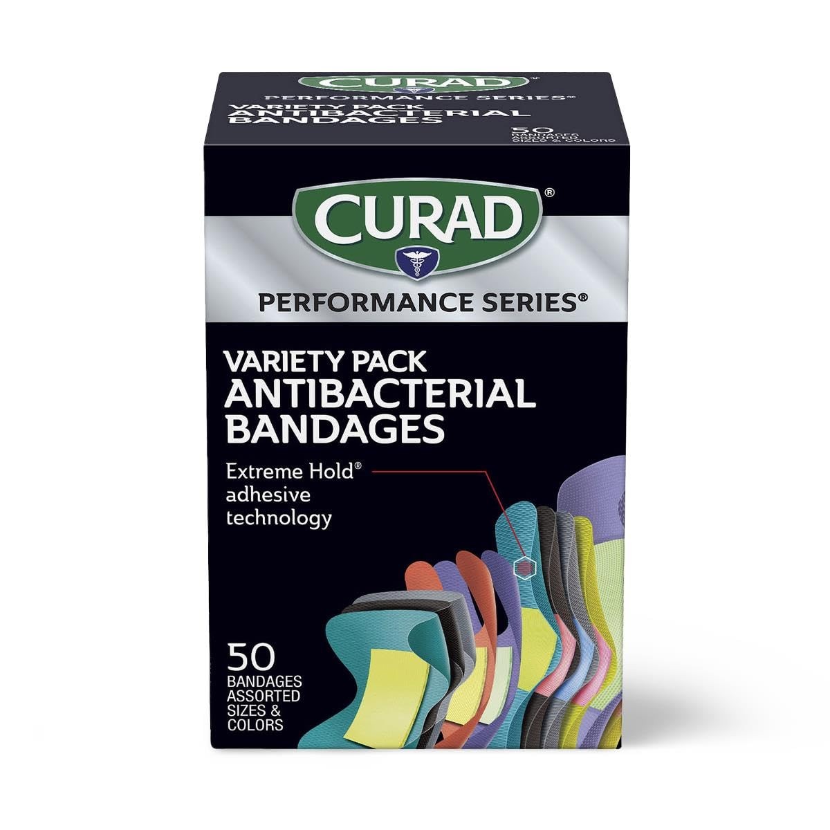 CURAD Performance Series IRONMAN Antibacterial Bandages, Extreme Hold…