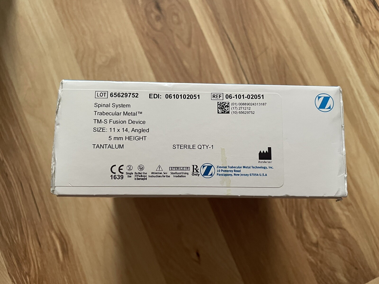 Zimmer Biomet Spinal System Trabecular Metal TM-S Fusion Device 11X14 Angled