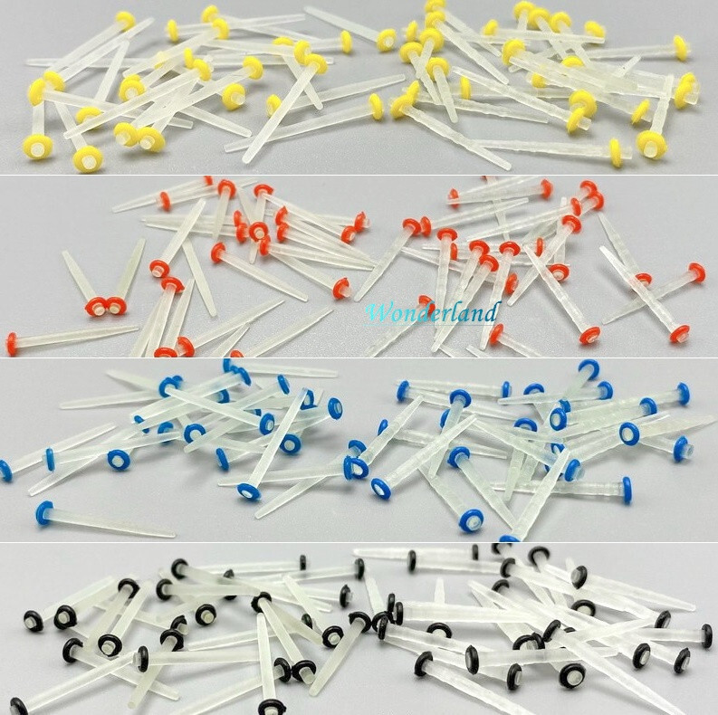 200pcs Dental Quartz Glass Fiber Post Root Canal Pins Straight/Screw Posts