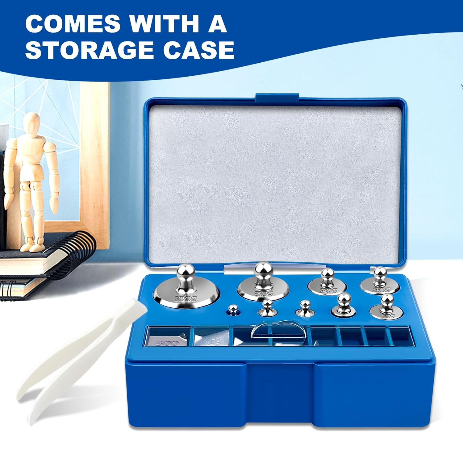 Calibration Weights for Digital Scale, 10Mg – 100G Gram Weights Kit, Precision S