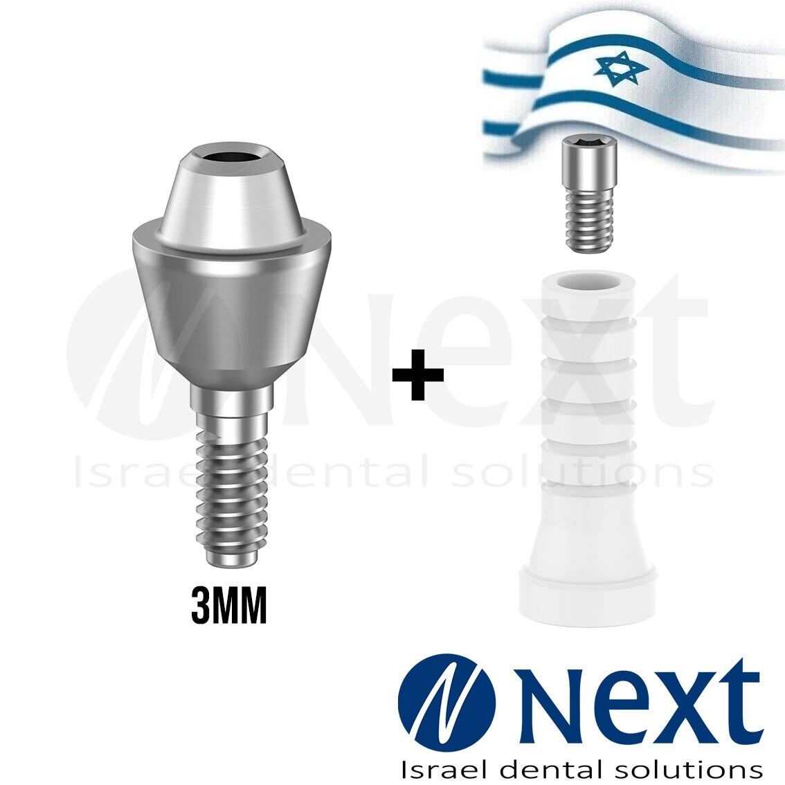 New Straight Multi Unit 3 mm plastic sleeve screw abutment