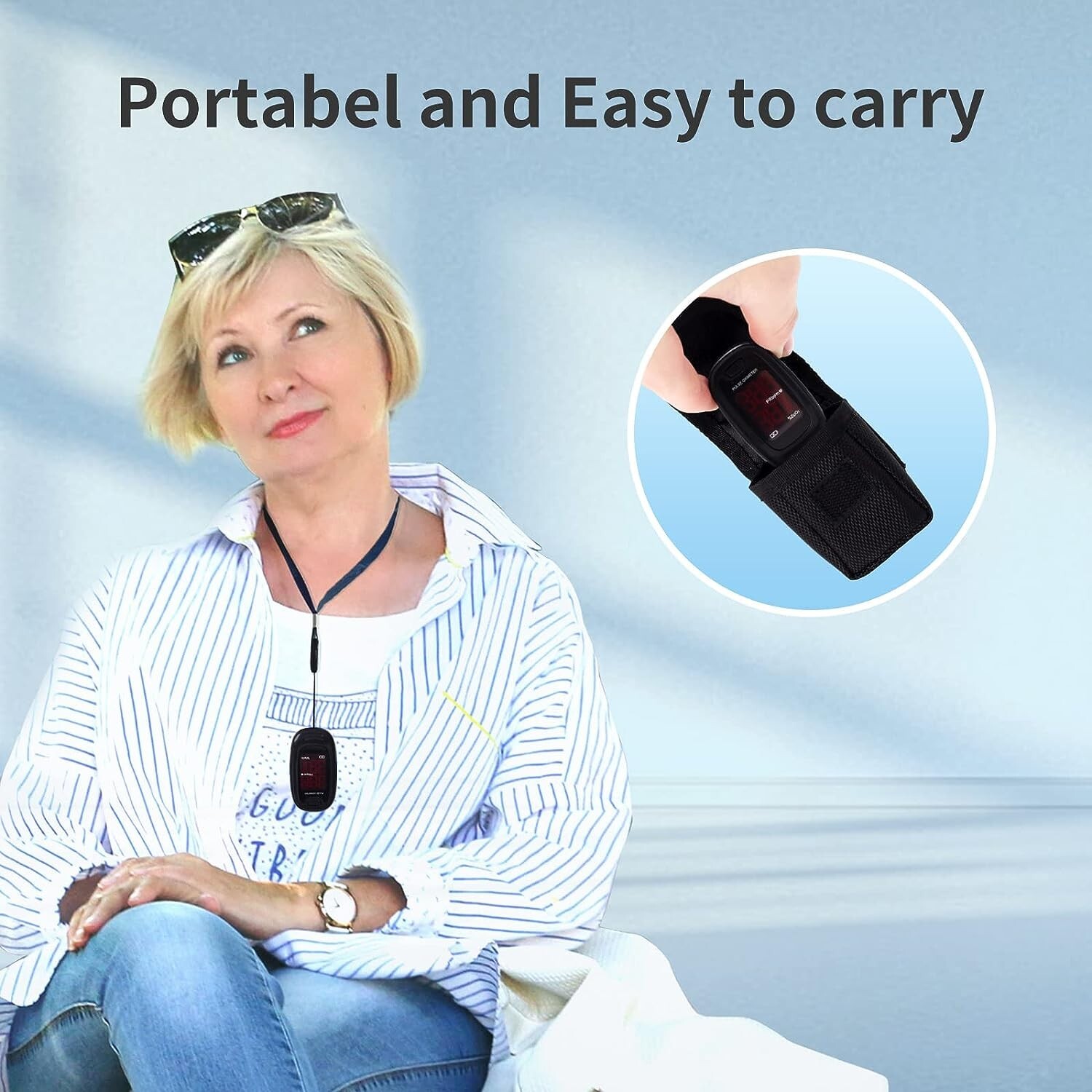 Fingertip Pulse Oximeter Blood Oxygen Heart Rate Monitor SpO2 Oxímetro de pulso