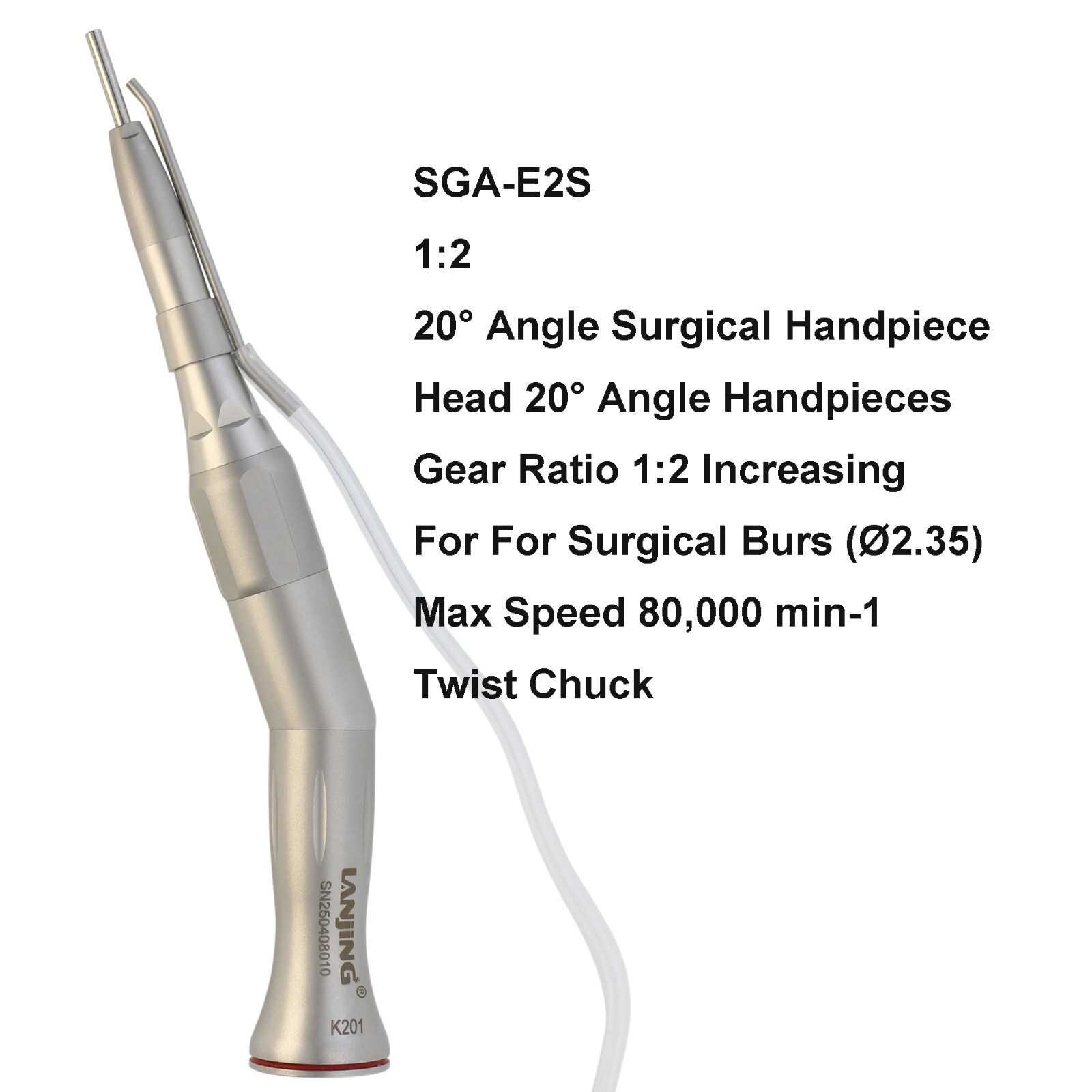 1:2 Surgical Handpiece 20 Degree Angle Attachment NSK SGA-E2S E-type ENT Neuro