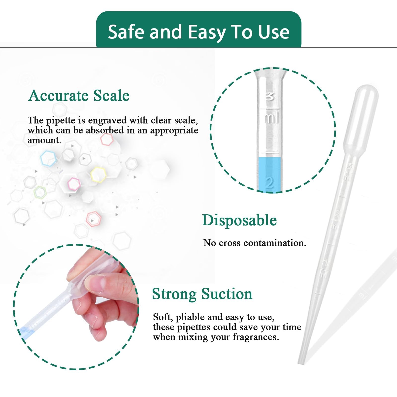 moveland 3ML Plastic Pipettes Disposable Eye Dropper Pipettes, Premium Gradu…