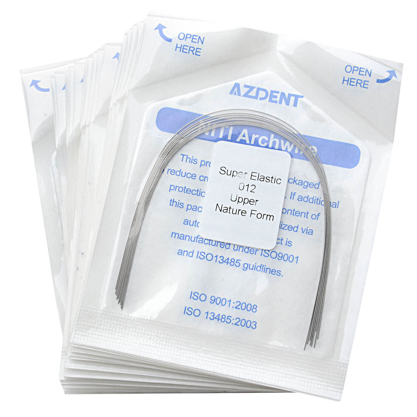 100pcs Dental Orthodontic Super Elastic Niti Round Arch Wires Nature Form AZDENT
