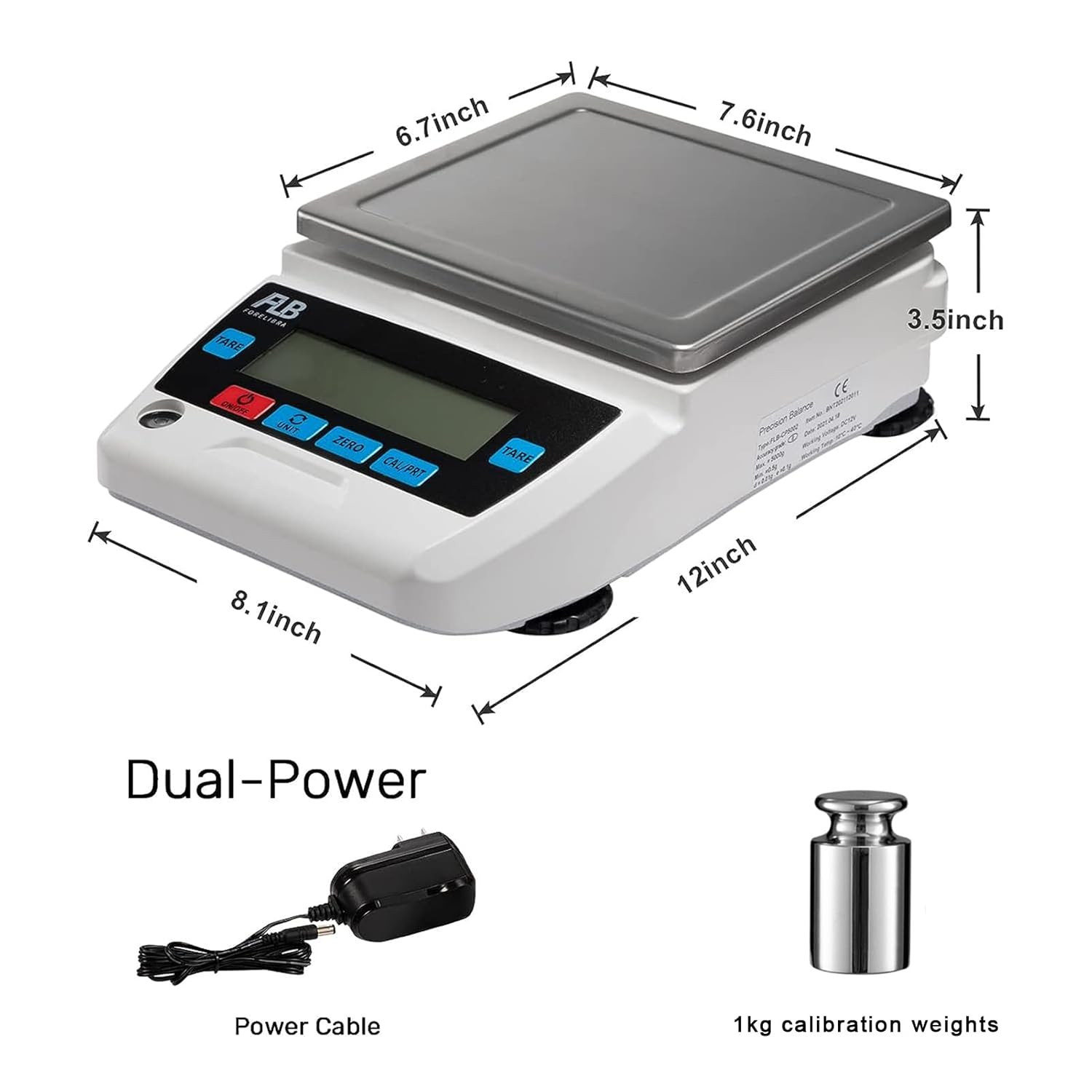 Lab Scale 5000G 0.01G Digital Precision Analytical Balance DWT Unit 10Mg High Pr