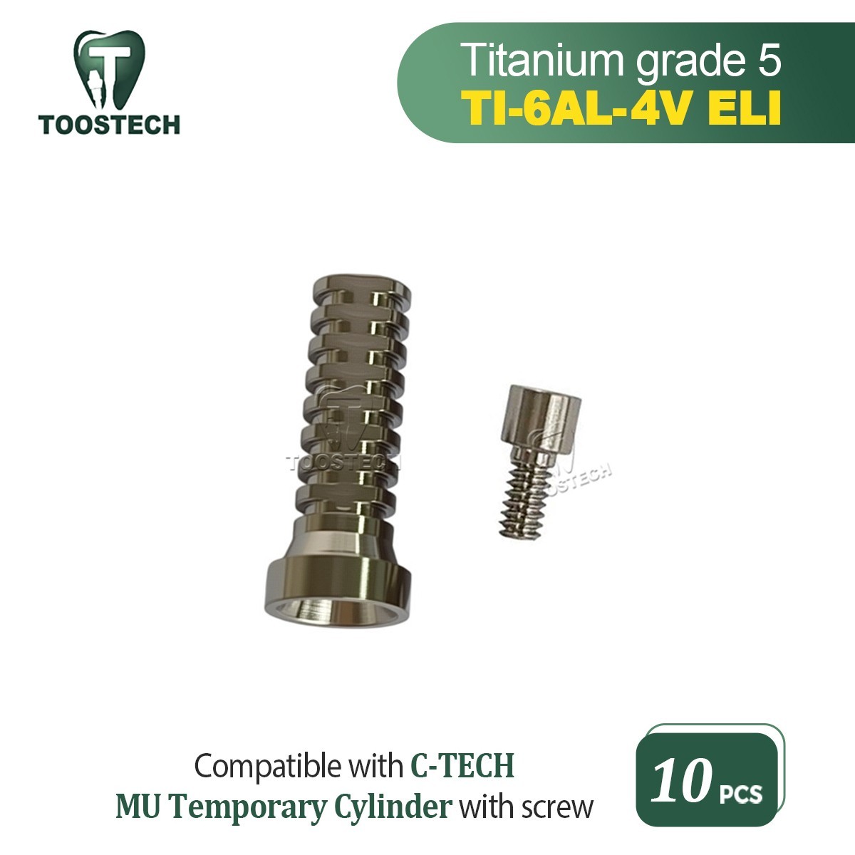 10pcs MU Ti cylinder Multi Unit Temporary Titanium Cylinder fits to C-TECH