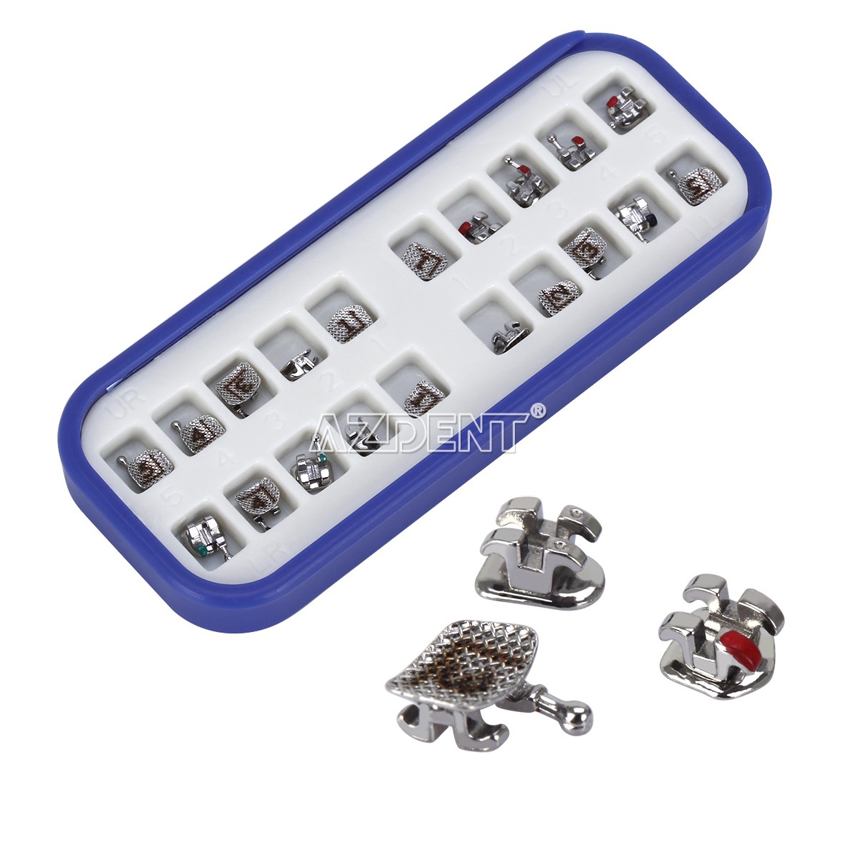 1 Box/20pcs Dental Split Welding Bracket Braces Mini MBT.022 345 Hook Laser Mark