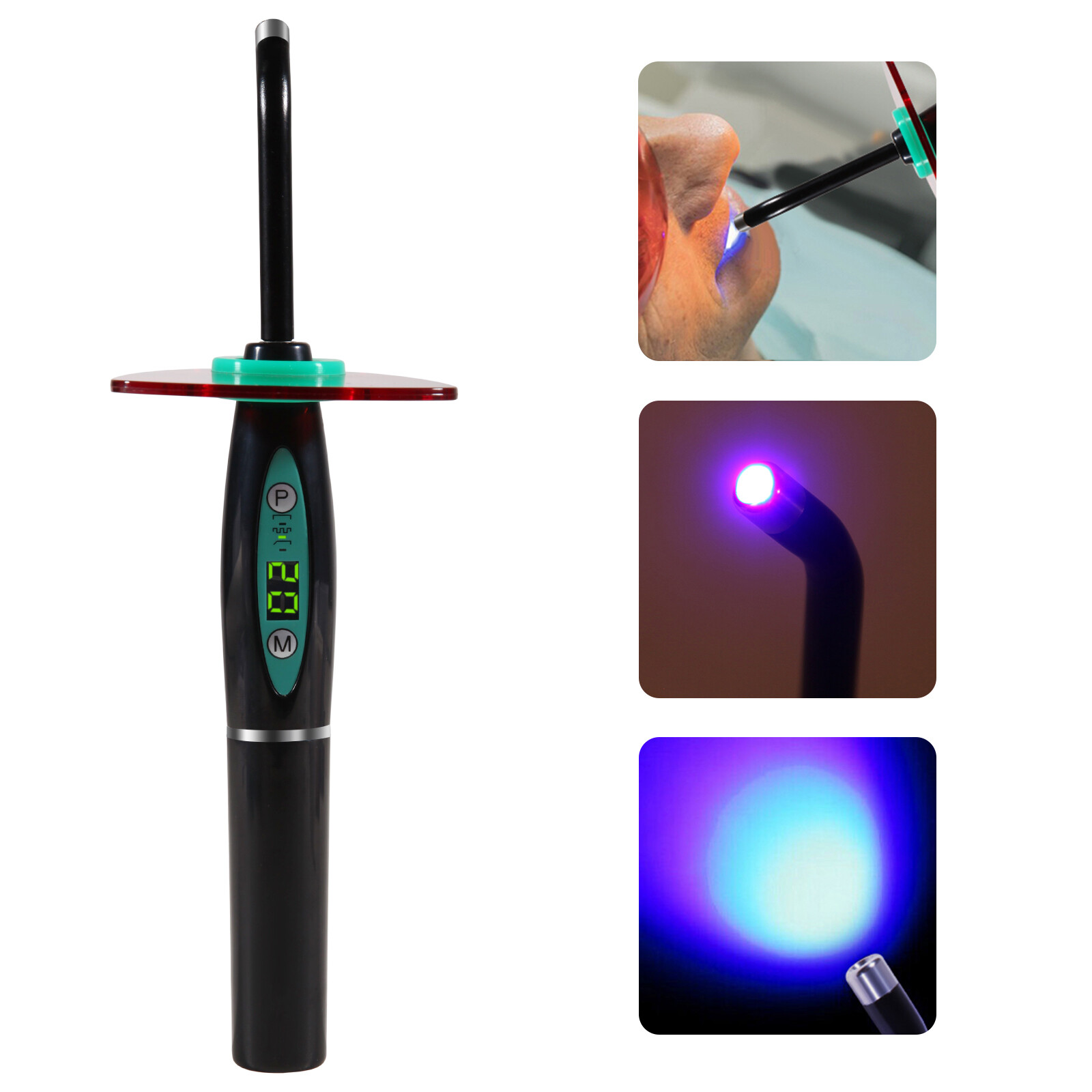 Dental LED Curing Light Lamp UV Wireless Cordless Cur Lamp 5W 1500MW