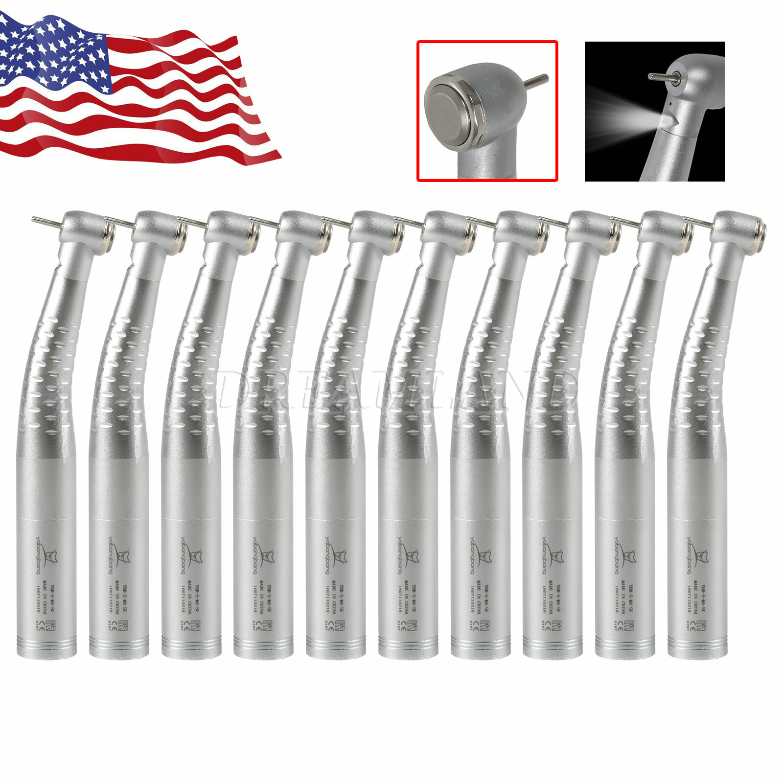 1-10 Fiber Optic Dental High Speed Handpiece Fit LED Multiflex Lux Coupler