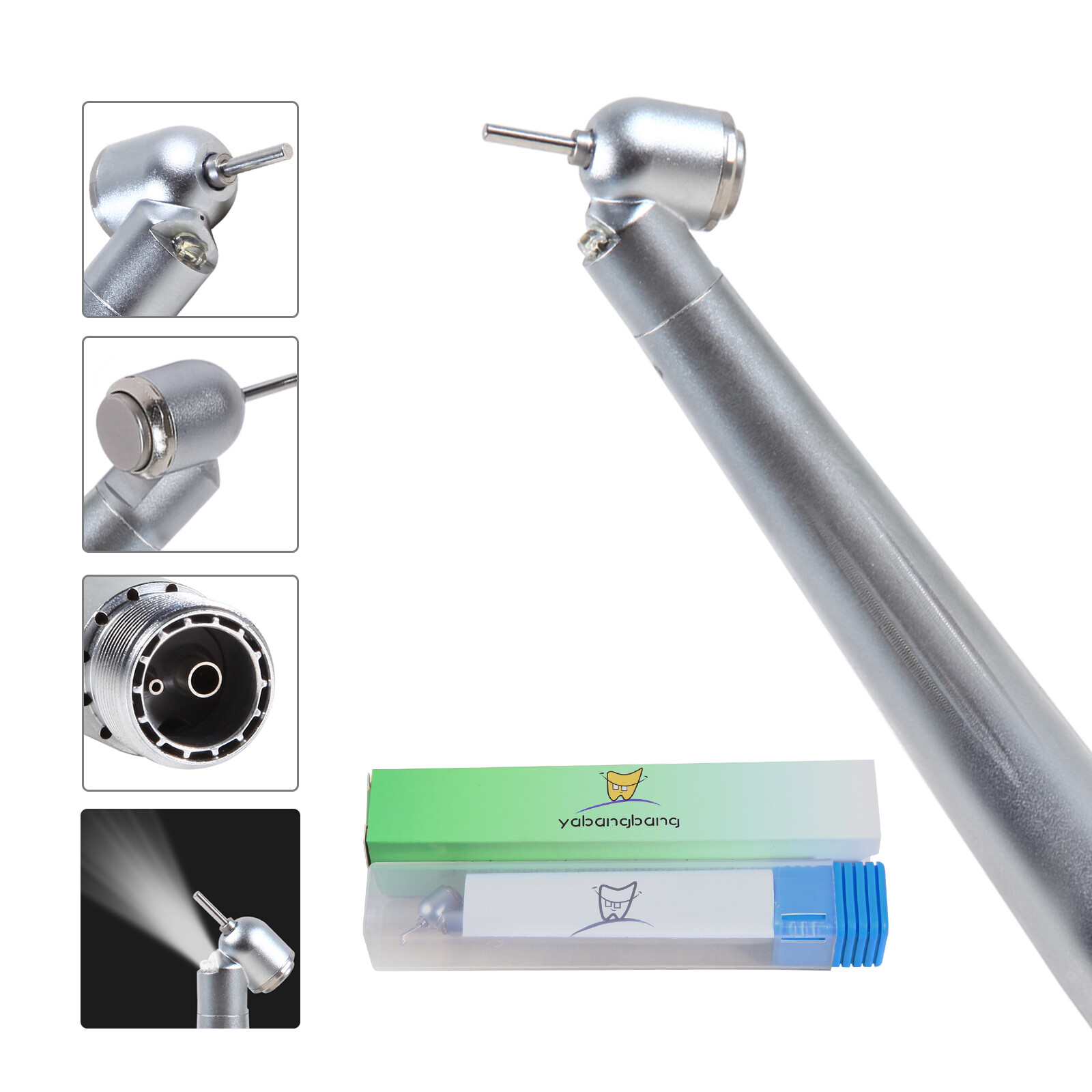 45-Degree LED Fiber Optic High-Speed ​​Dental Handpiece With E-Generator 2Holes