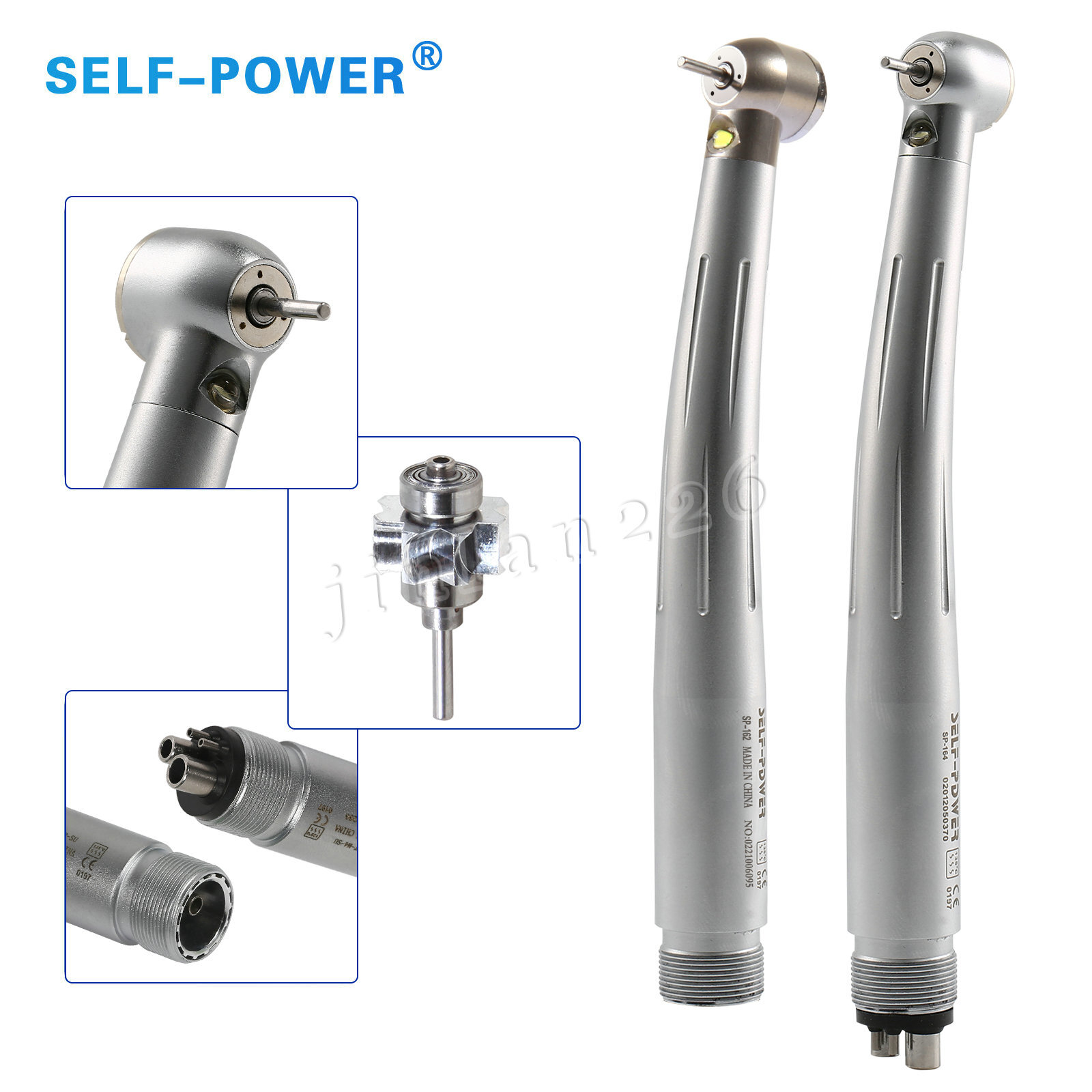 Dental Fiber Optic LED E-generator high speed handpiece/ Diamond Bur