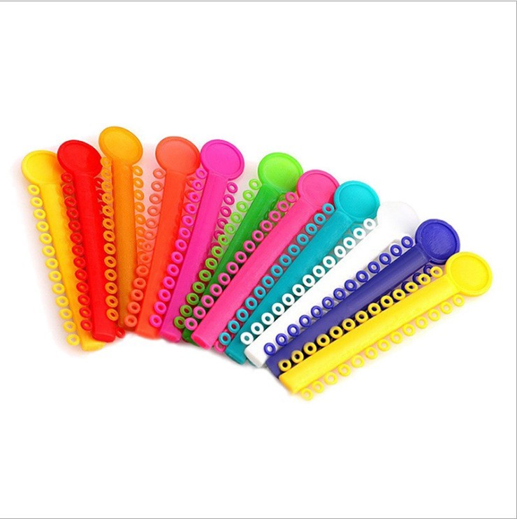 Dental Orthodontic Elastic Ligature Ties & Power Chain Teeth Brace Rubber Bands