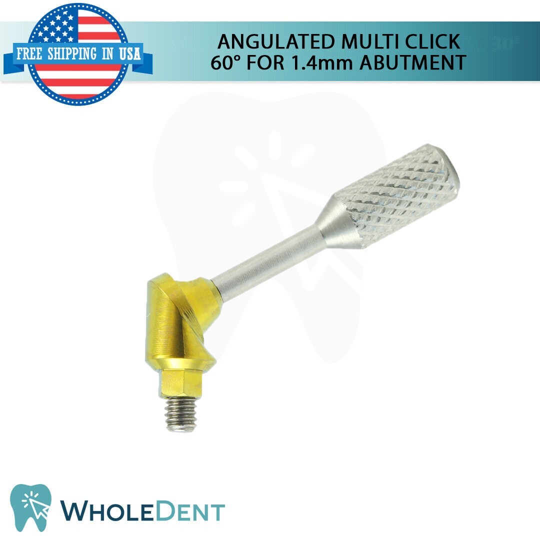5X Angulated Multi Unit 60° 1.4mm Abutment Attachment Internal Hex 2.42mm