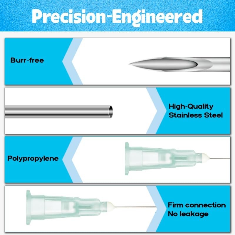 Precision 32G 1/2 Inch Luer Lock Dispensing Needles – Disposable & Safe