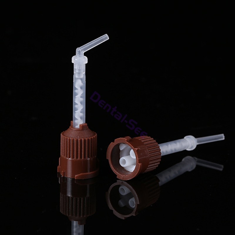 50PCS/Bag Dental Impression Mixing Tips 1:1 Silicone Rubbe For Gun