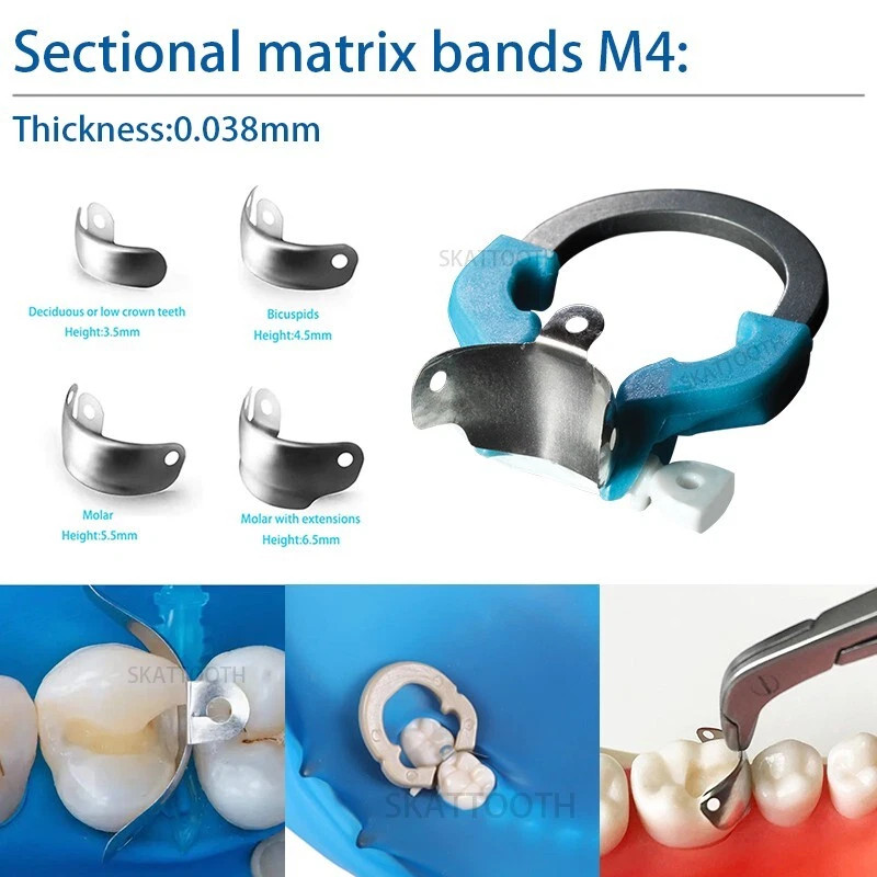 Dental Matrix Bands Ring Sectional Matrix System Wedges Pliers Fit Palodent V3