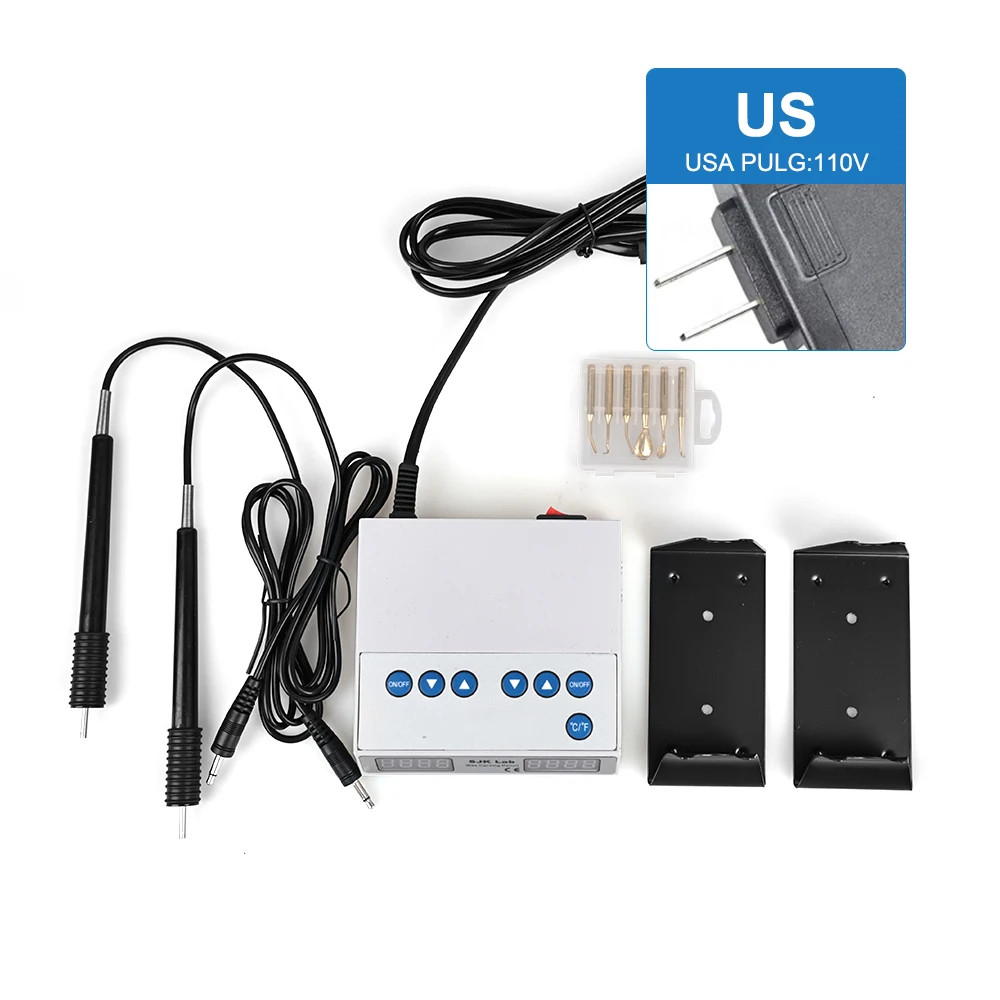 Dental Lab Electric Waxer Wax Carving Pencil Carver Pen Pot & 6 Tips SJK-I New