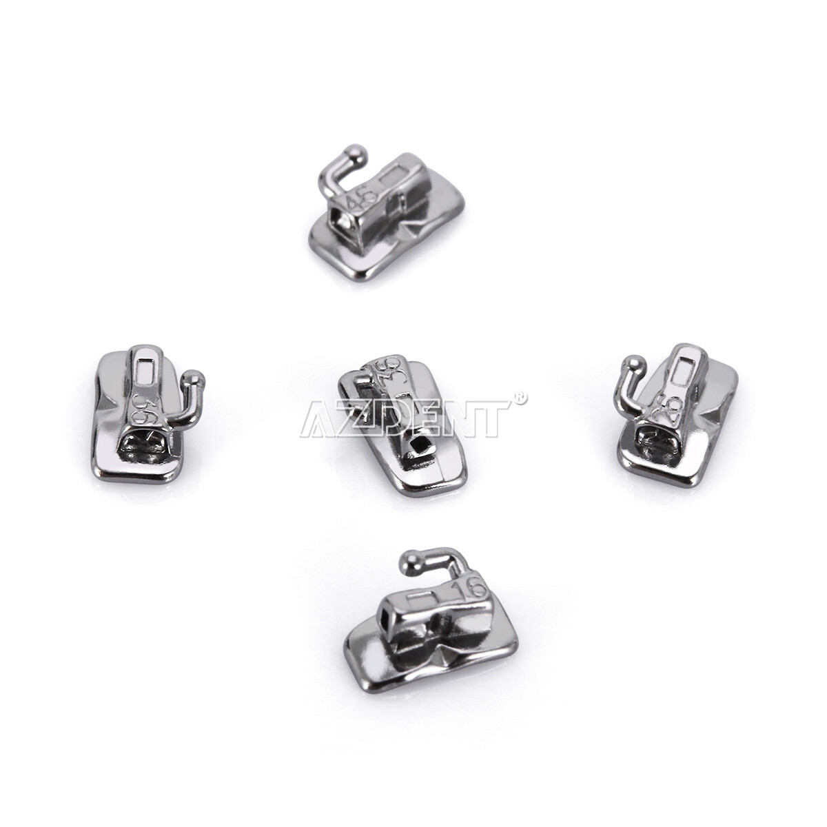 50Sets AZDENT Dental Orthodontic Buccal Tubes 1st Molar MBT.022 Bondable Tube