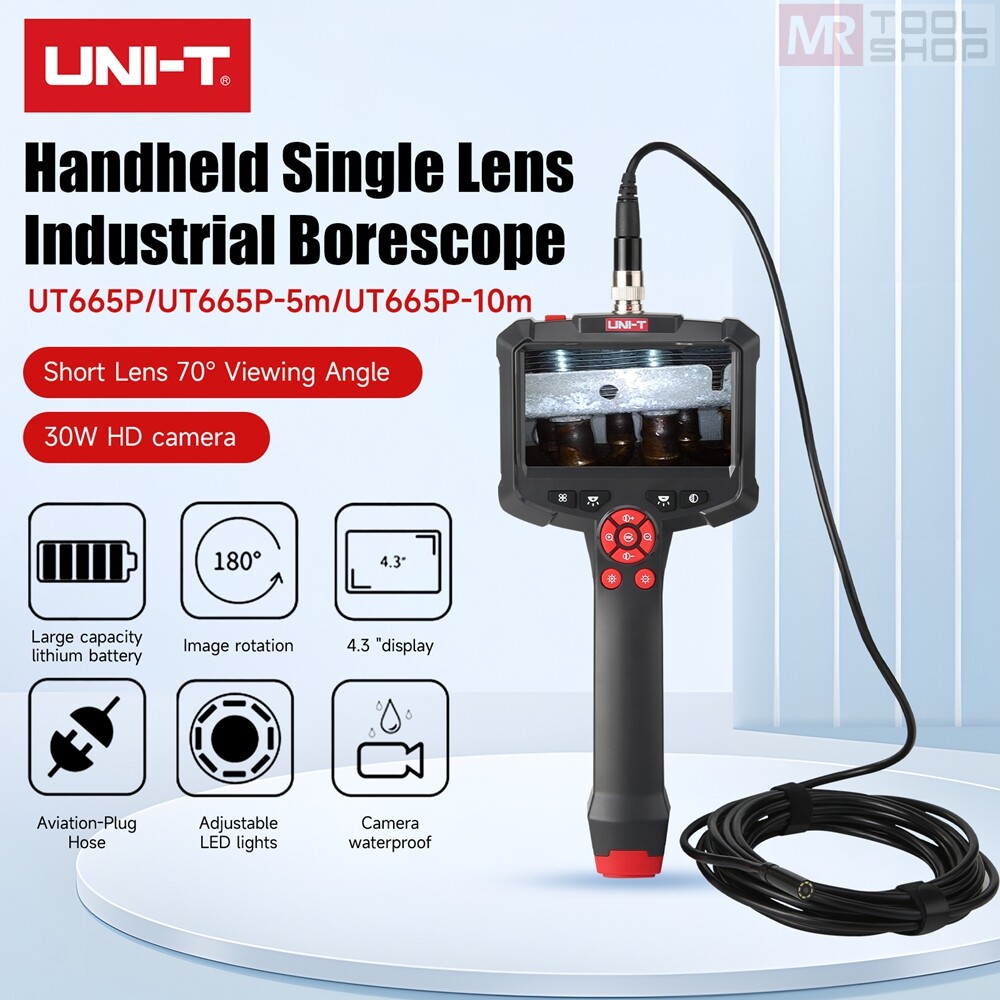 UNI-T UT665P Endoscope Single Len Borescopes 30W Pixel HD Camera 8pcs LED IP67
