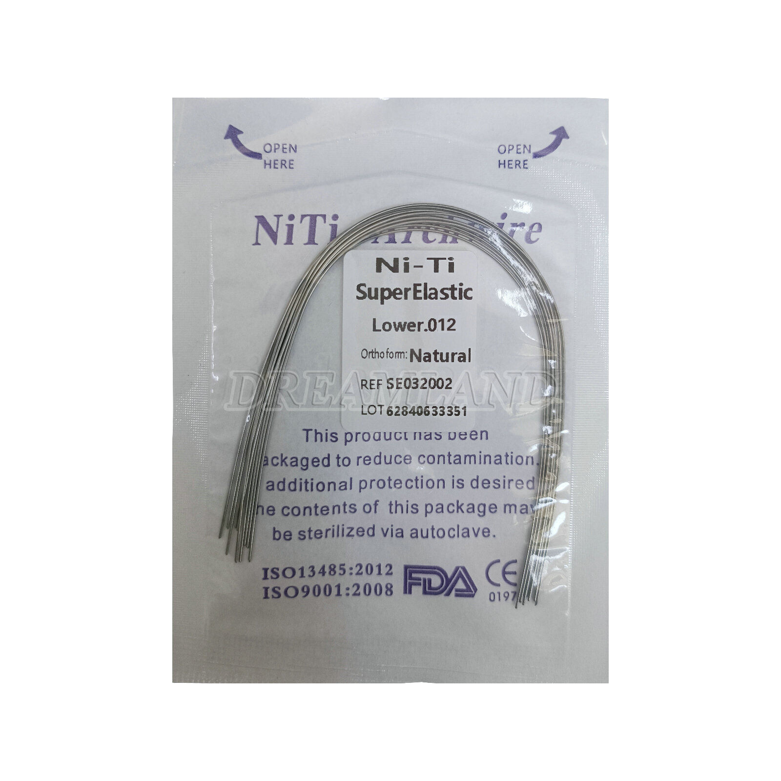 Dental Orthodontic Niti Arch Wire Super Elastic Natural Nature Form Round