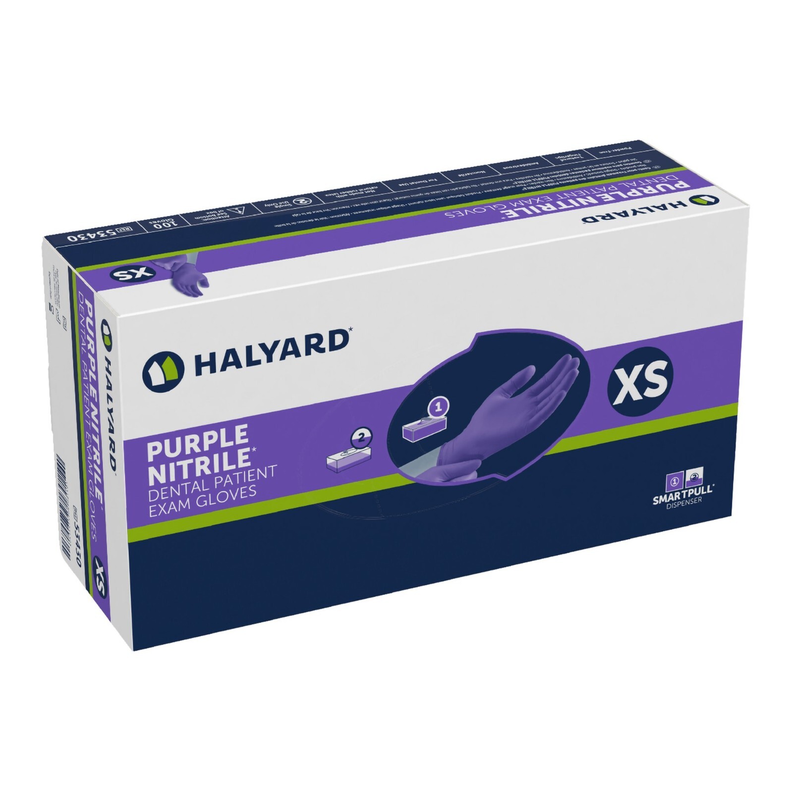 *1,000-Gloves* Halyard Purple Nitrile Powder-Free Dental Exam X-Small 53430