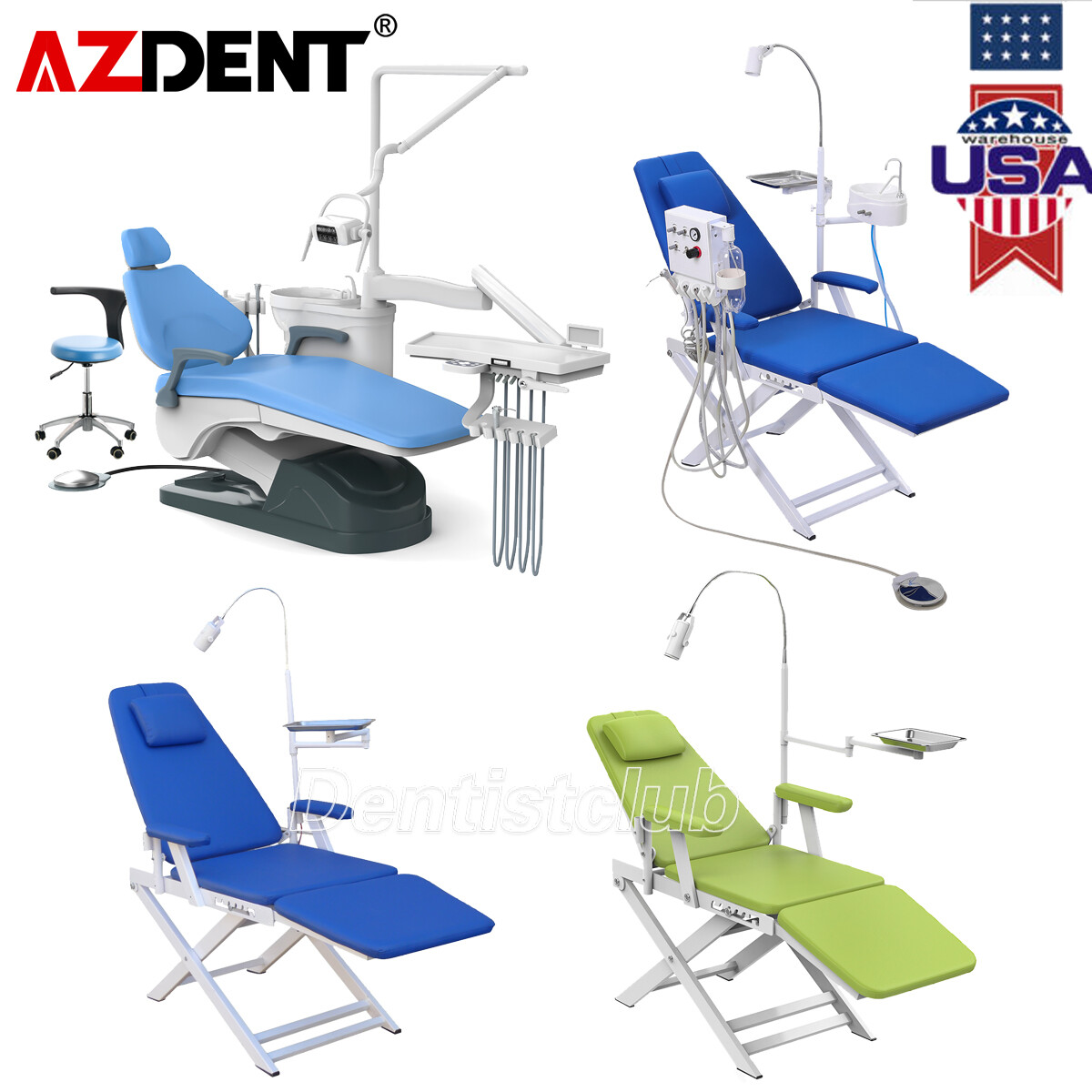 Dental Unit Chair Computer Controlled DC Motor/Portable Dental Chair PU Leather