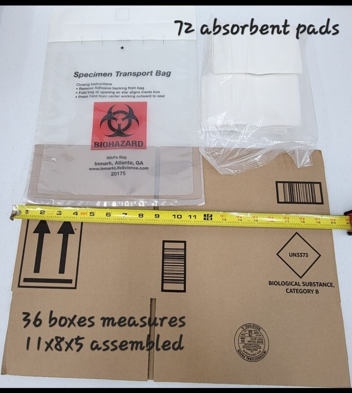 200-Pack Biohazard Bags 6″x9″ Econo-Zip Specimen Transport 1.7mil 3 Wall + Pouch