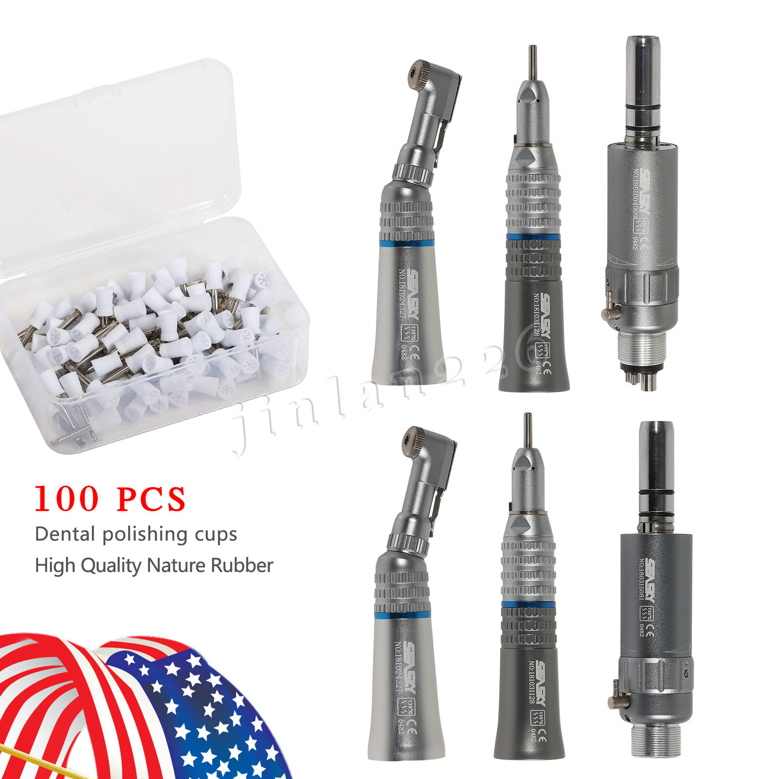 NSK Style Dental Slow Low Speed Handpiece Contra Angle Straight Motor 2/4Hole YP