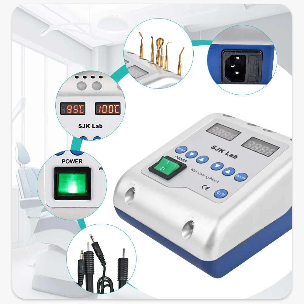 6 Tip Dental Lab Digital Electric Wax Waxer Carver Double Carving Pen/pencil New