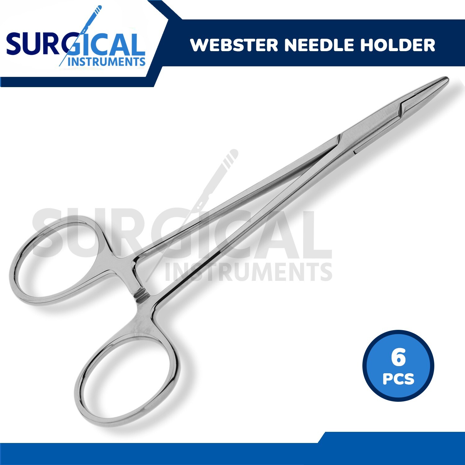 6 Pcs Webster Needle Holder 4.5″ Stainless Steel German Grade