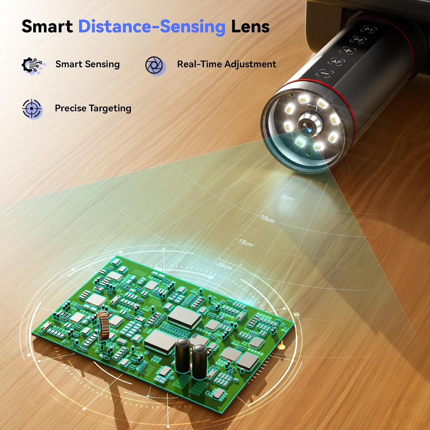 TOMLOV Full-view Coin microscope 2000x Autofocus 4K Digital Soldering Microscope