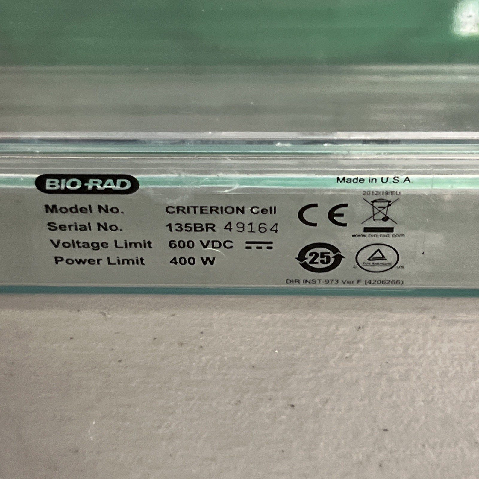 Bio-Rad Criterion Cell Midi Vertical Electrophoresis System Biorad- Working