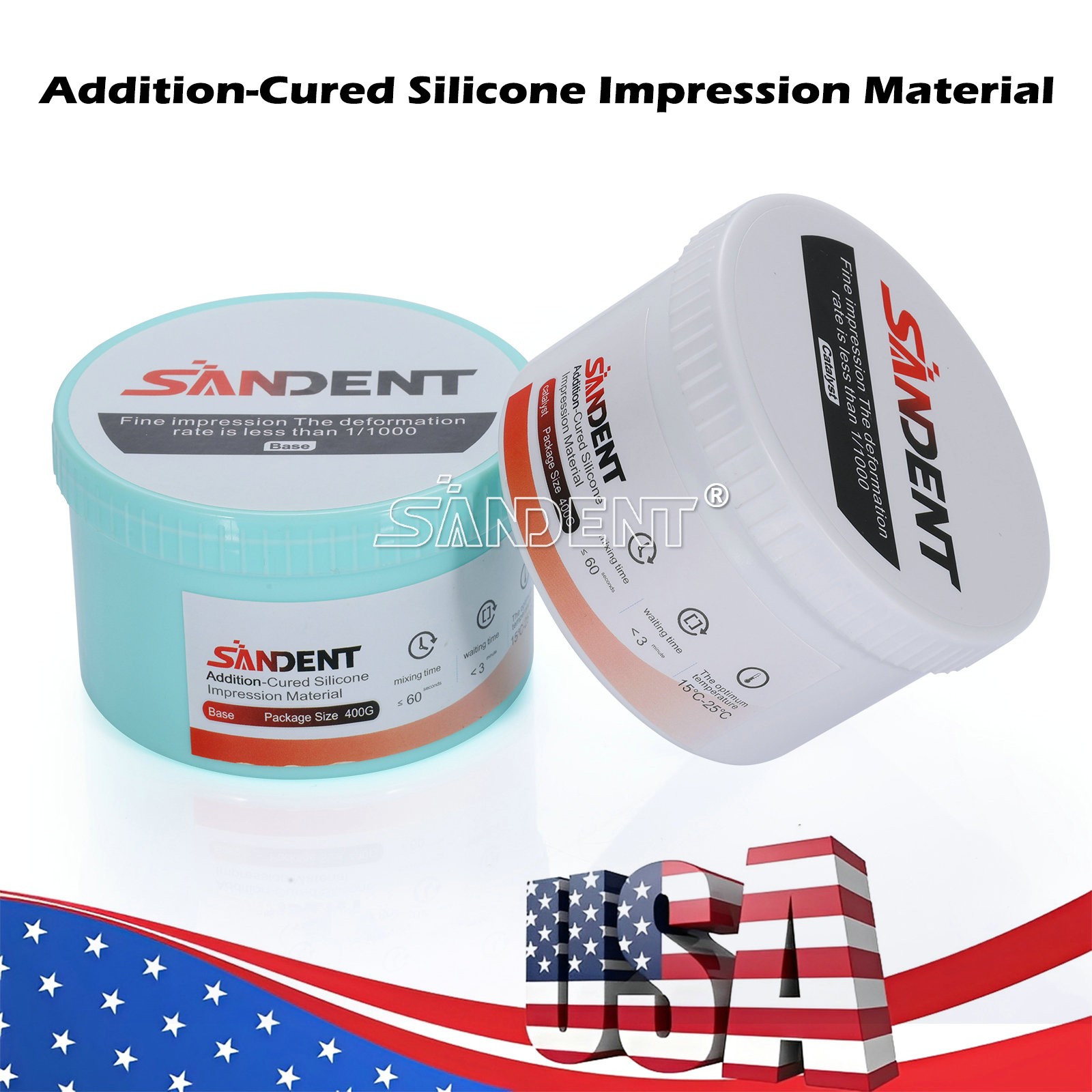 Dental Putty Normal/Fast Set PVS VPS Impression Material Base 2 x 400g dp