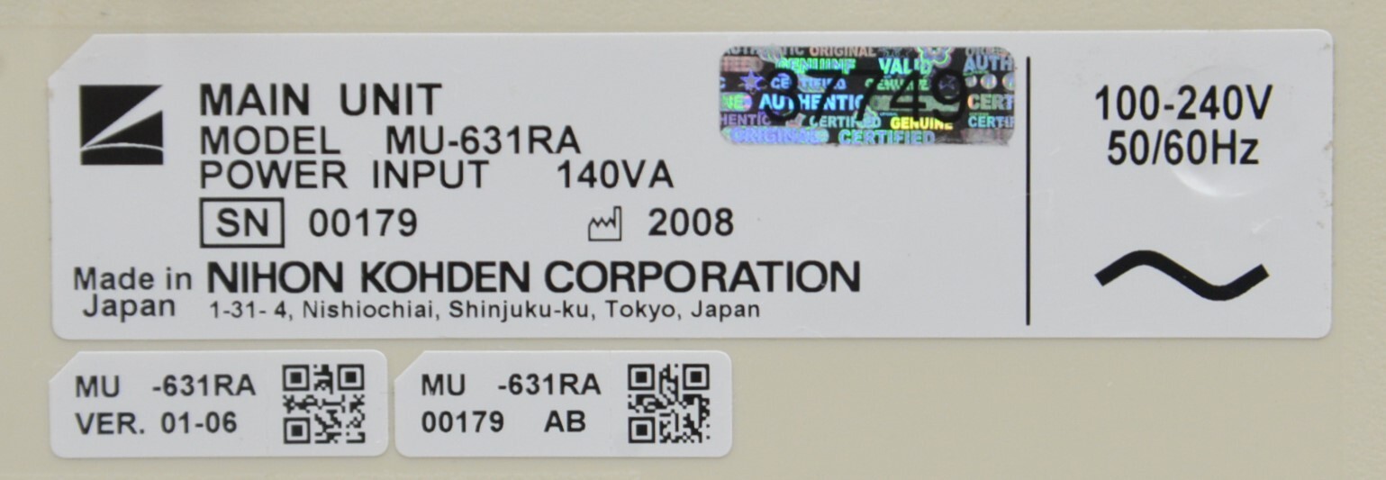 Nihon Kohden Life Scope BSM-6000 Bedside Screen MU-613RA