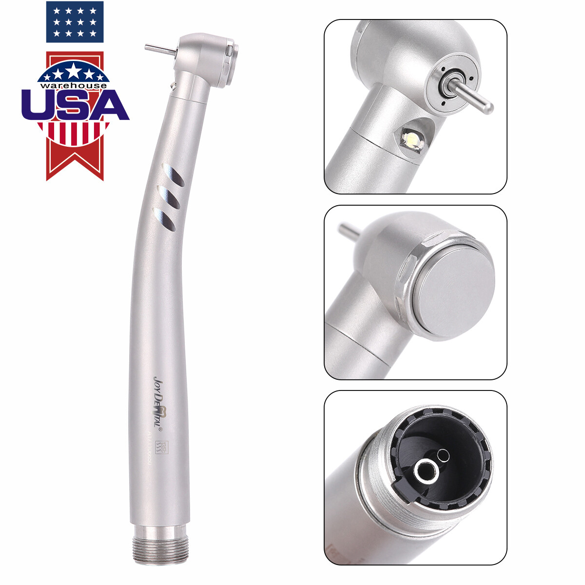 Dental LED E-Generator Fiber Optic Fast High Speed Handpiece 3 Spray 4Hole/2Hole