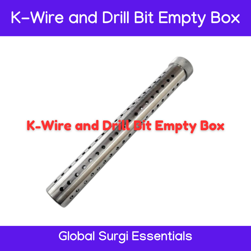Orthopedic K-Wire & Drill Bit Container –12-inch Kirschner Pin Sterilization Box