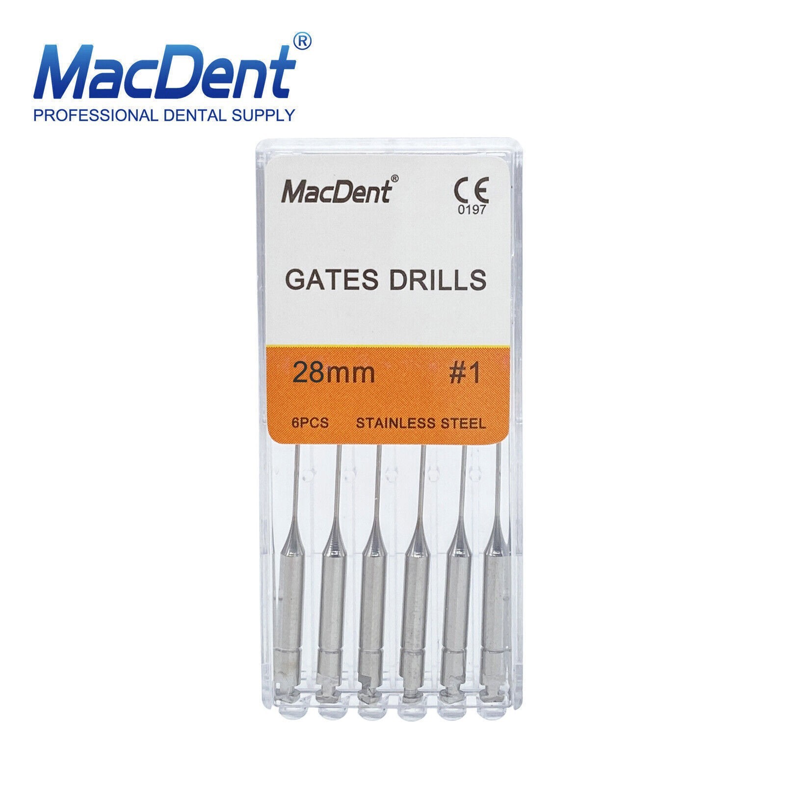 14Sizes Dental Gates Glidden Drills 28/32mm Stainless Steel Endo Root Canal #1-6