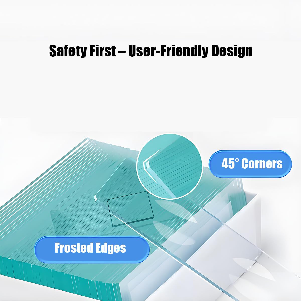 Microscope Slides and Covers – 50 Blank Glass Slides for Microscope with 100 Cov