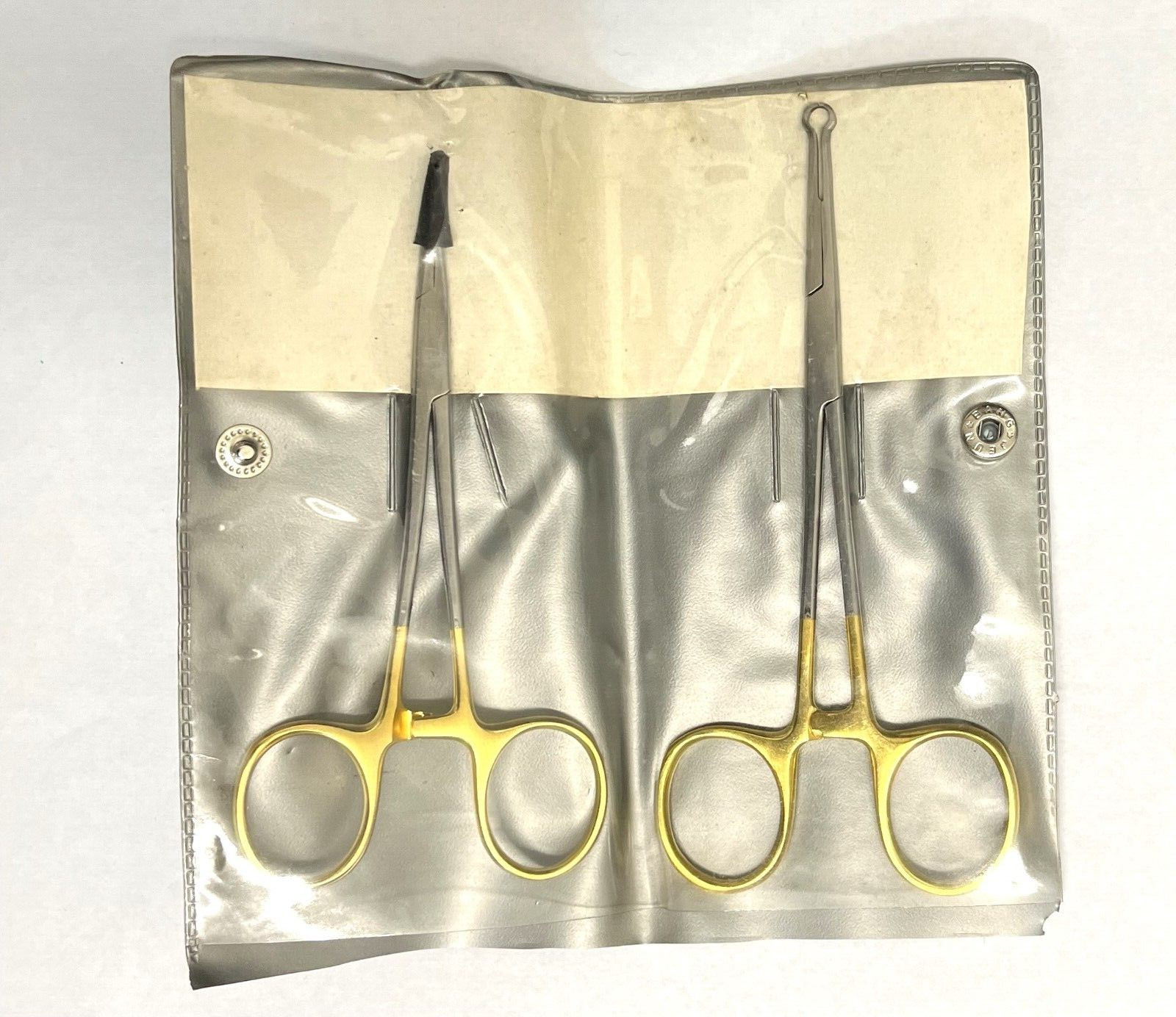 Non Scalpel Vasectomy Gold Plated Forceps Set – Dissecting and Ring Fixation