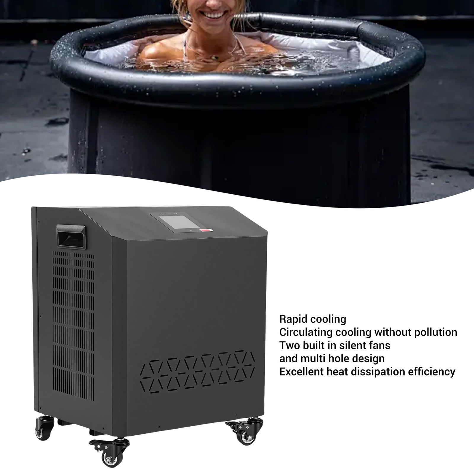 1 Ice Bath Chiller Cooling System For Tubs 1000L EU 220V