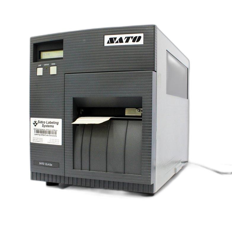Sato CL412e Bar Code Printer, 120V/220V, 50Hz/60Hz, Very Good Condi (3377052)