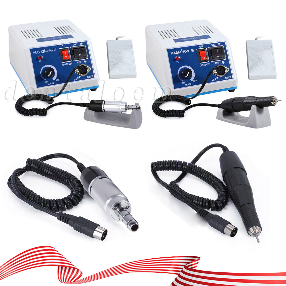 Dental Lab Marathon III Micromotor Polishing N3 Unit/35K RPM Low Speed Handpiece