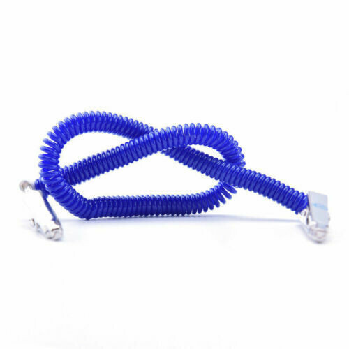20 Pcs Dental Plastic Reusable Flexible Coil Stretchy Chain Napkin Holder Blue
