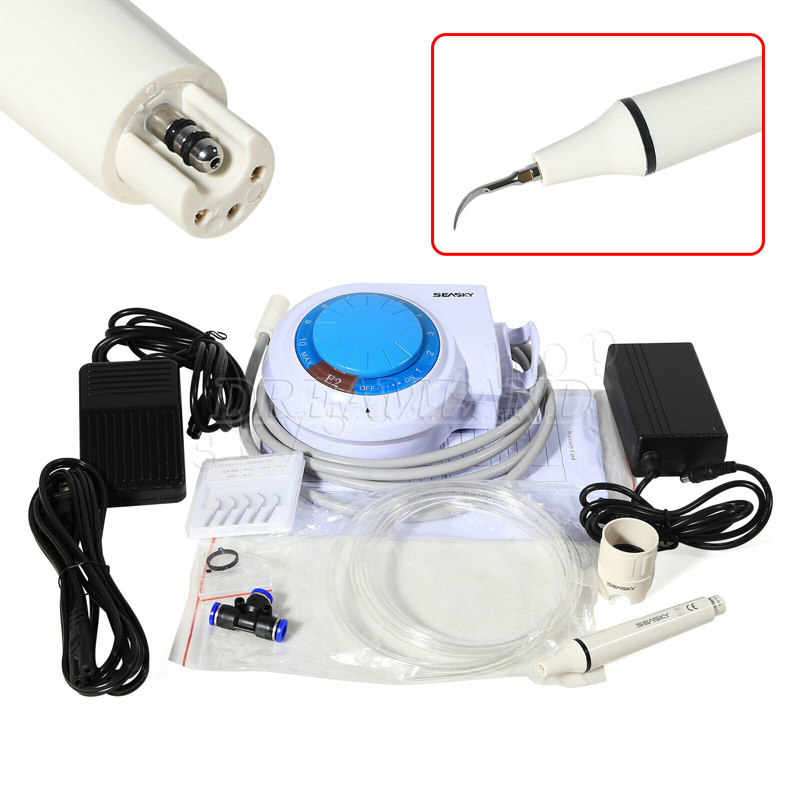 SEASKY Dental Portable Ultrasonic Piezo Scaler & 5*Tips fit EMS SKYSEA USA
